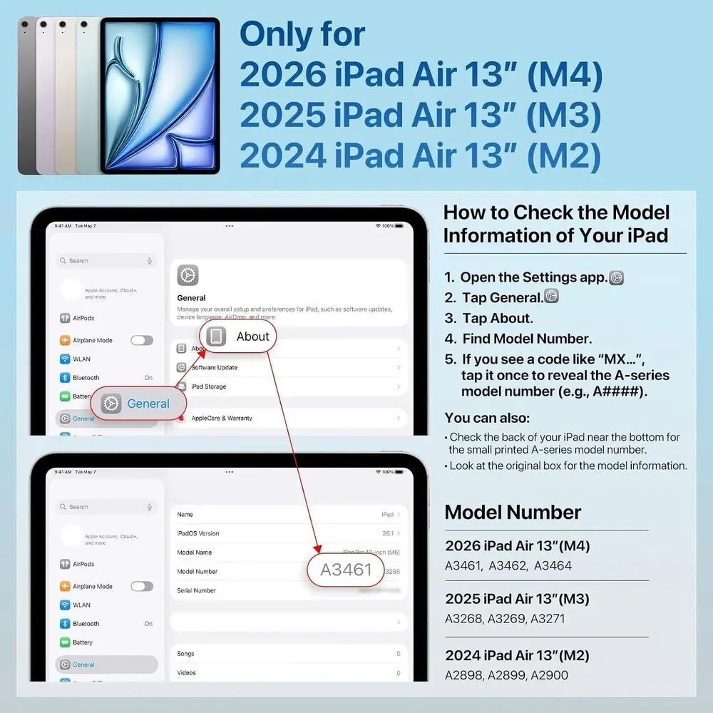 MAGEASY CoverBuddy iPad Case for iPad Air 13